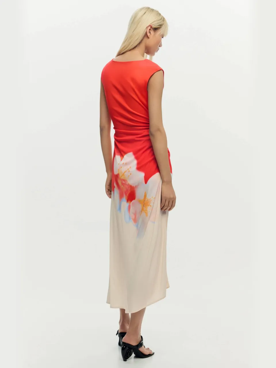 Desigual gebloemde zomerjurk rood, foto 4