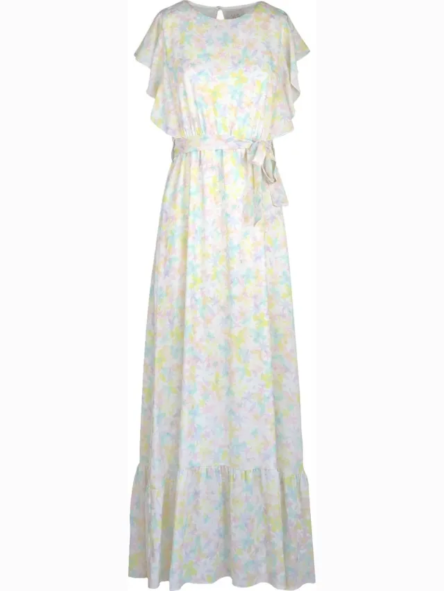 Very Simple Verysimple • maxi jurk bloemen • maat 34 (IT40) Wit