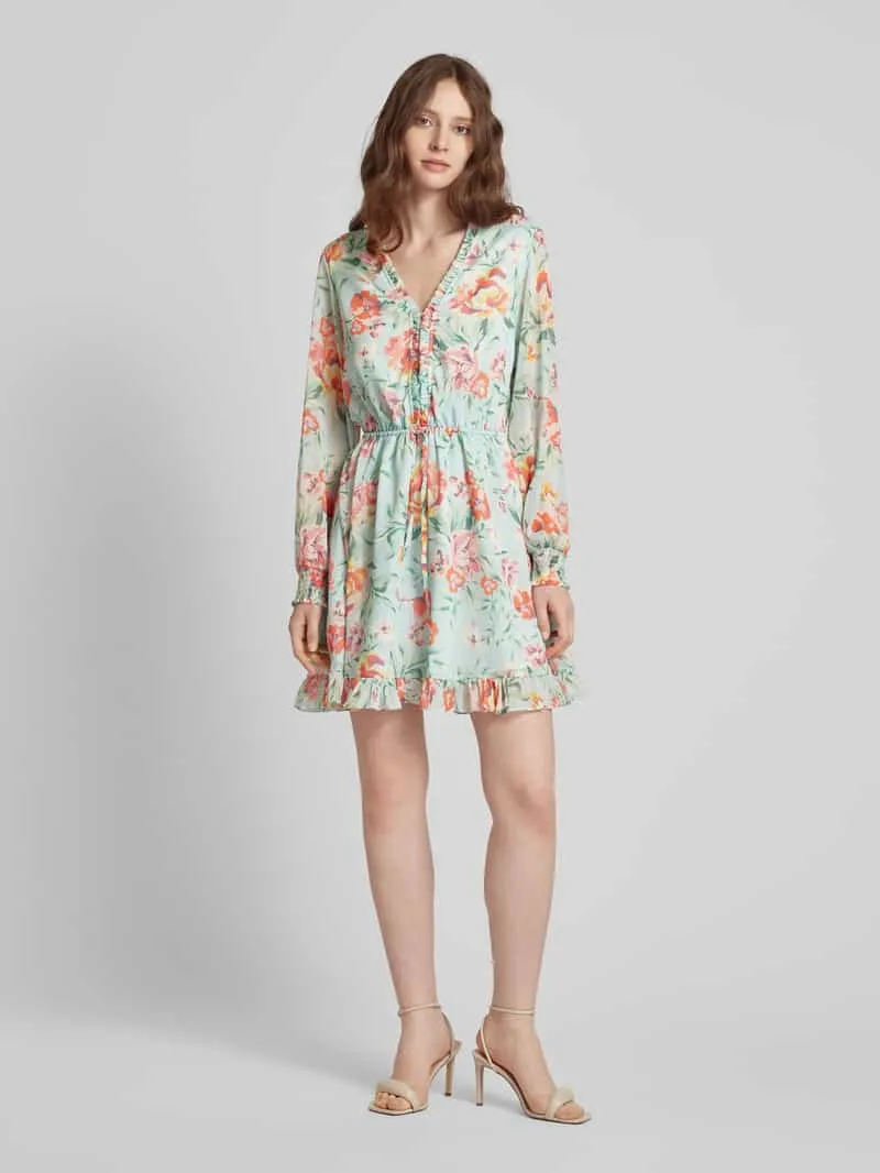 Guess Minirok met bloemenprint, model 'VANESSA' mintgroen, foto 3