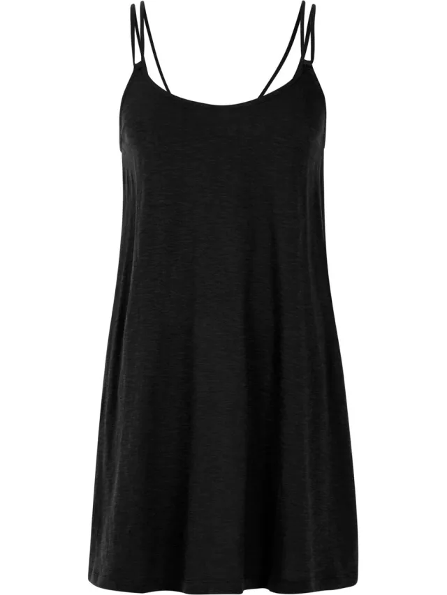 Protest PRTCheecks – Korte jurk Dames – Verstelbare bandjes – Zwart True Black