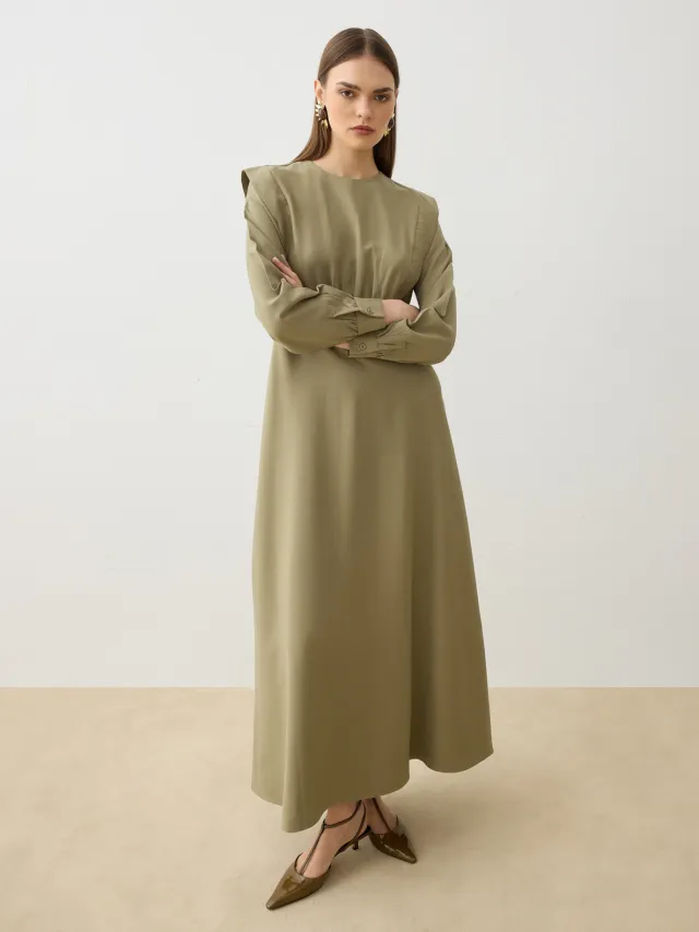 Refka Modest Dress Refka Kaki