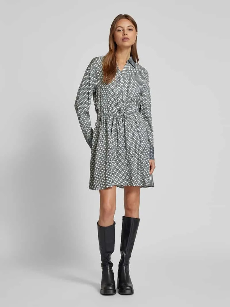 Tommy Hilfiger Mini-jurk met tunnelkoord in de taille Lichtgrijs