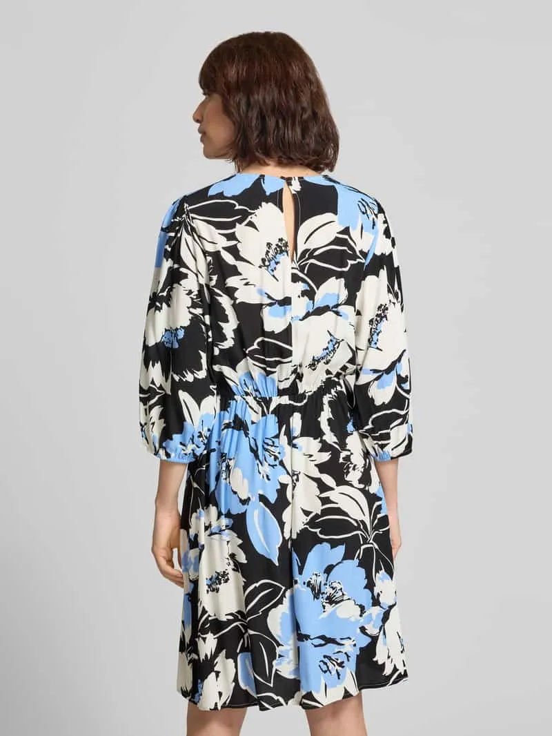 ZABAIONE Knie-lange jurk van viscose in all-over look model 'Fe44li' bleu, foto 4
