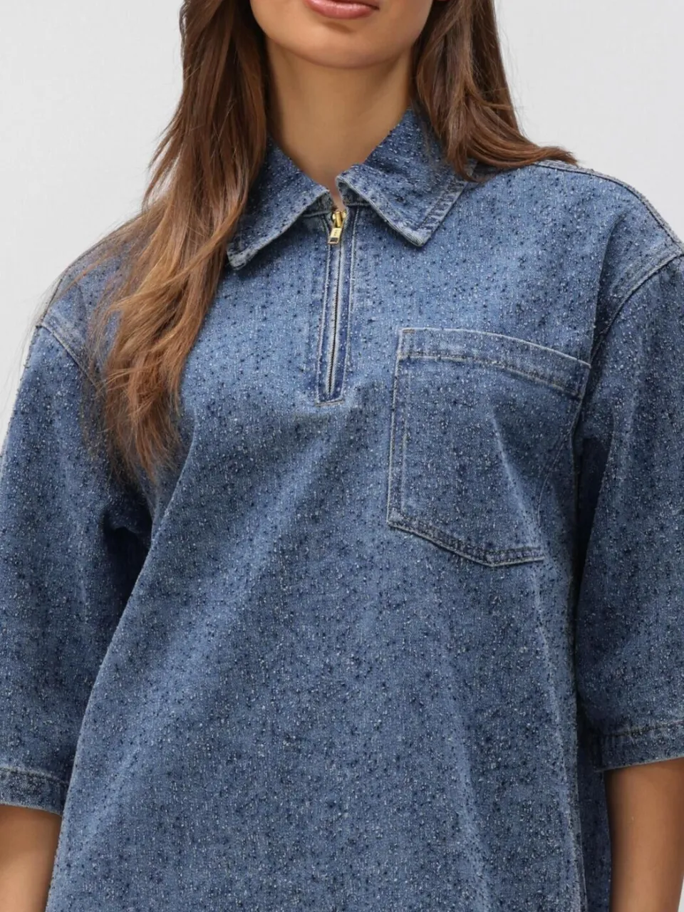 Object Dames Jurken Objfrida 3/4 Sleeve Lo Dress - Blauw, foto 3