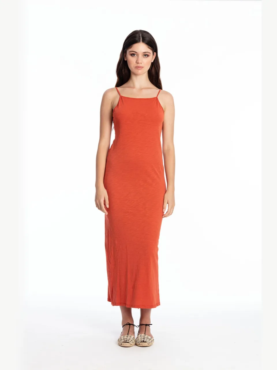 RAVENS VIEW IBIZA dames vegan Jurk Farah Terracotta Oranje, foto 2