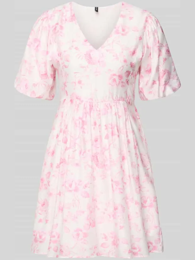 Vero Moda Getailleerde vrijetijdsjurk van viscosemix model 'BLISS' lichtroze, foto 2