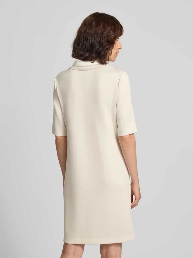 Marc Cain Polojurk in all-over look met knoopsluiting offwhite, foto 3