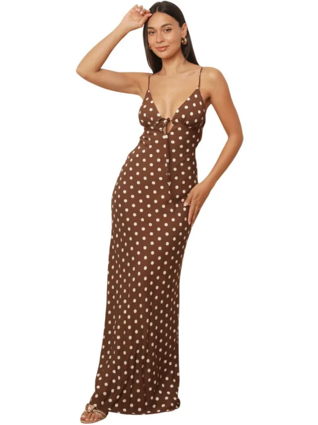 La Modeuse Lange Jurk La Modeuse 78615_P187182 Bruin