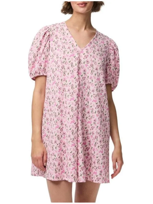 Pieces Korte Jurk Pieces Talia Roze