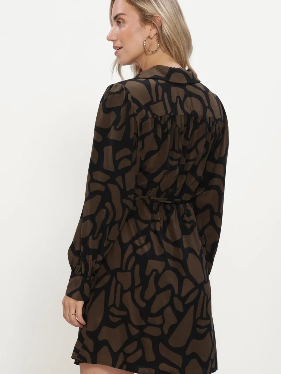 Grace & Mila Dames Jurken Short Dress - Bruin, foto 3