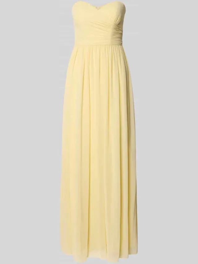 Mascara maxi-jurk in off-shoulder-look lichtgeel, foto 2