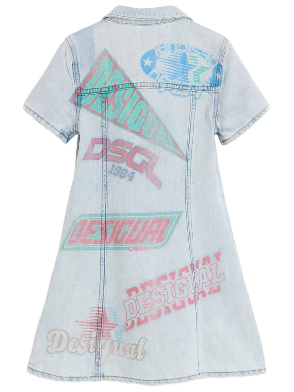 Desigual spijkerjurk met tekst - lichtblauw, foto 3