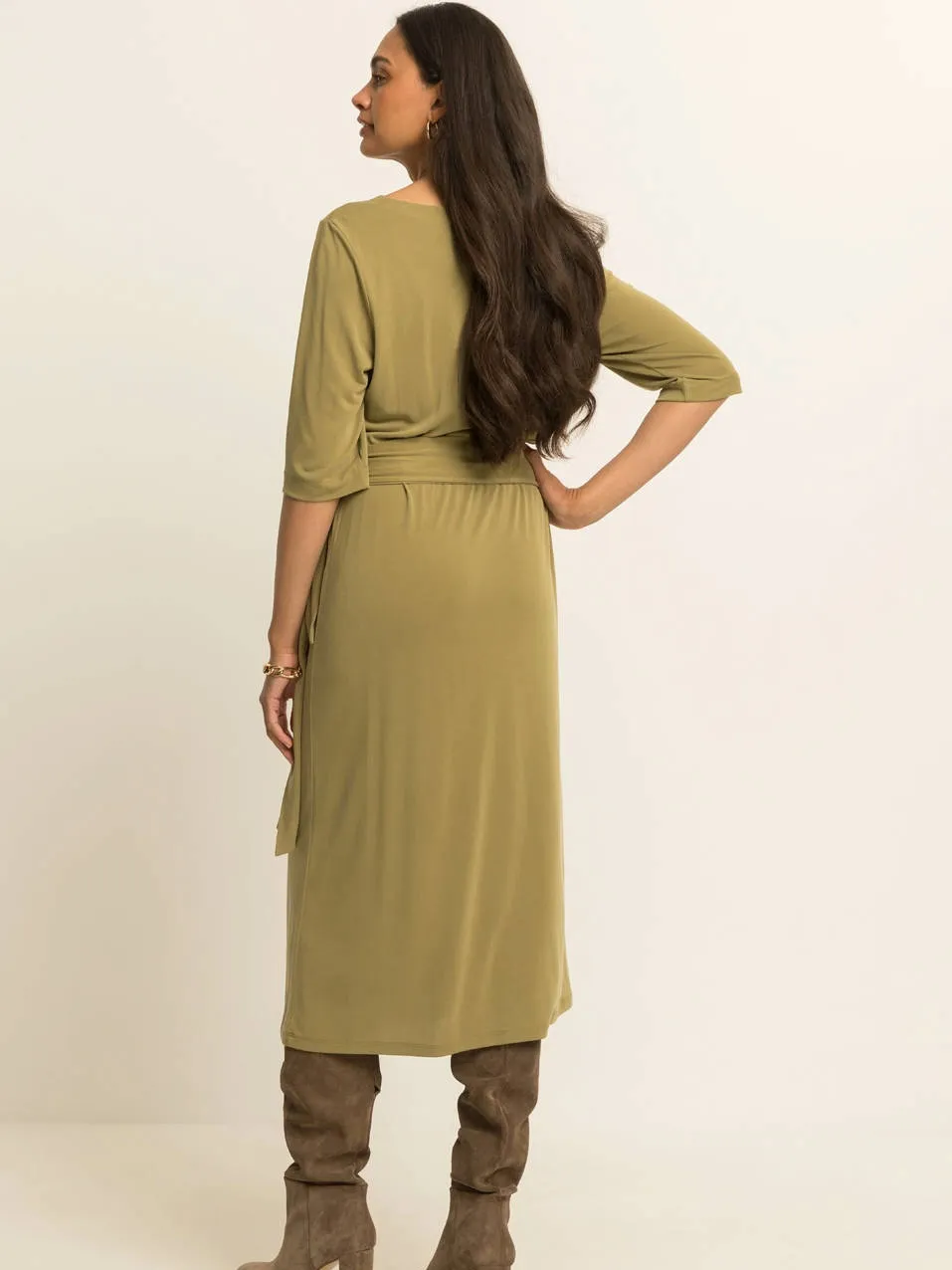 Expresso midi jurk - groen, foto 3