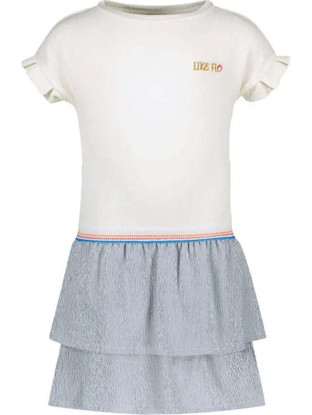 Like Flo F402-5826 Meisjes Jurk - Small stripe
