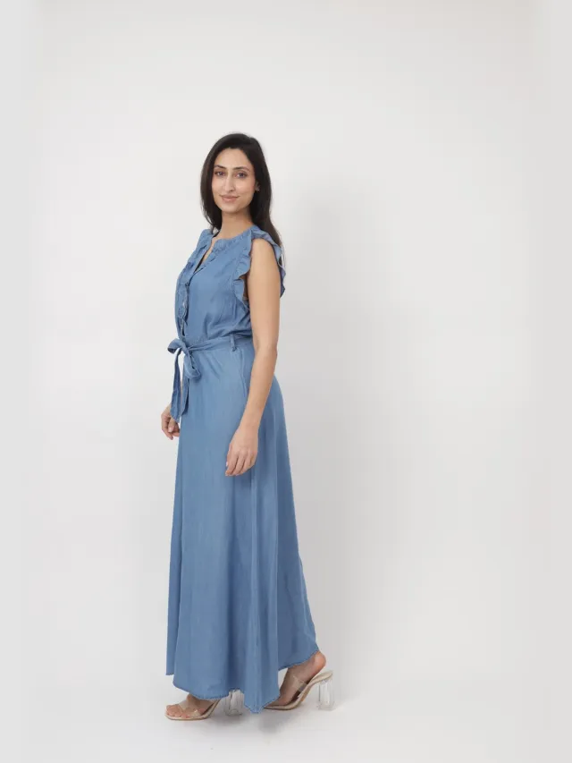 Elara Maxikleid Blau