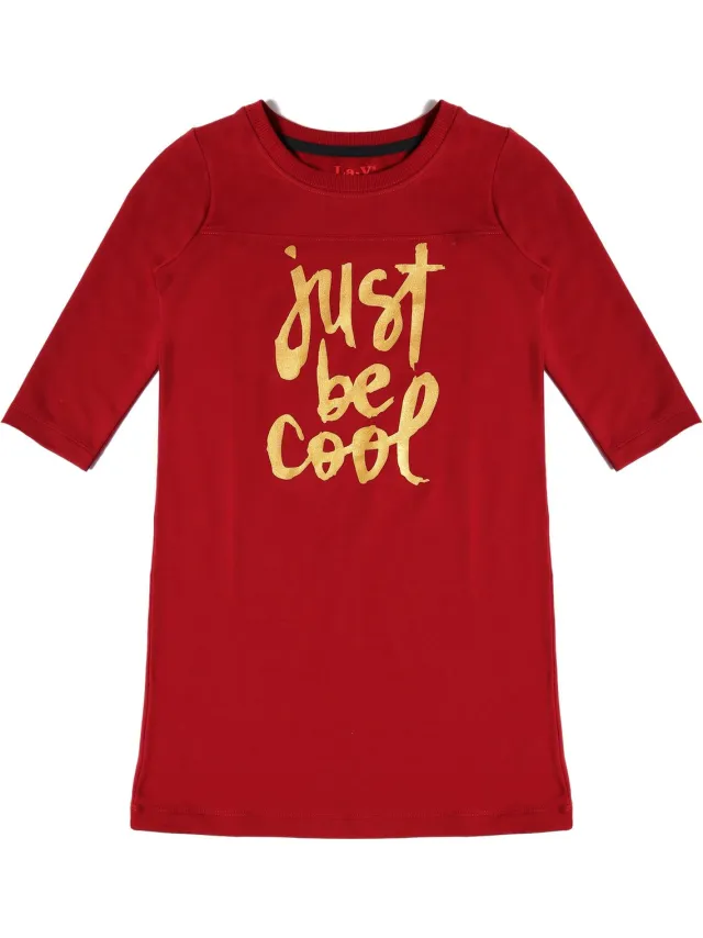 La V sweatjurk Pippa Rood 158