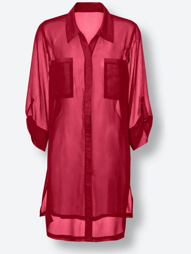Strandblouse rood, foto 2