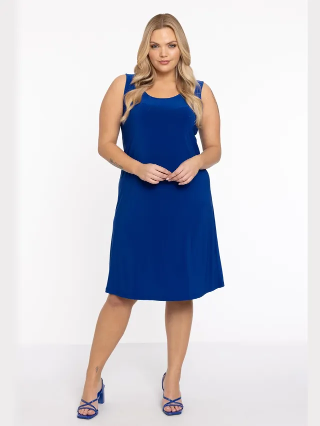 Yoek Jurk mouwloos wijd | Blauw