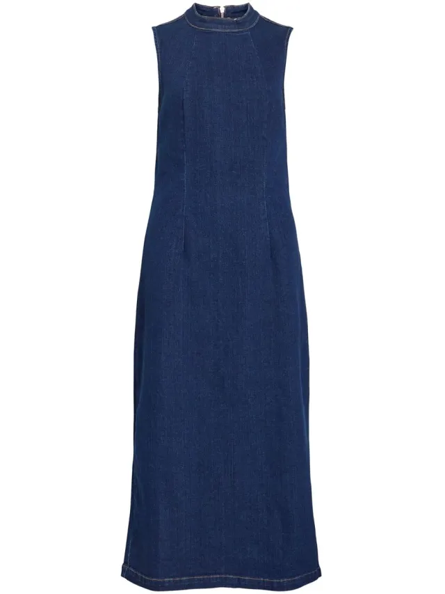 Vila Denim jurk VIWIONA Midi