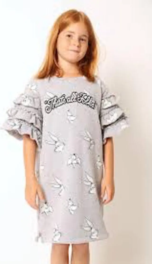 Little Eleven Paris jurk grey