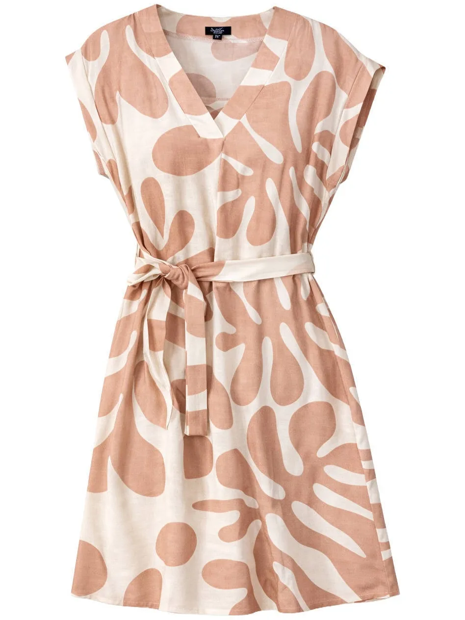 Smashed Lemon gebloemde korte jurk - beige, foto 2