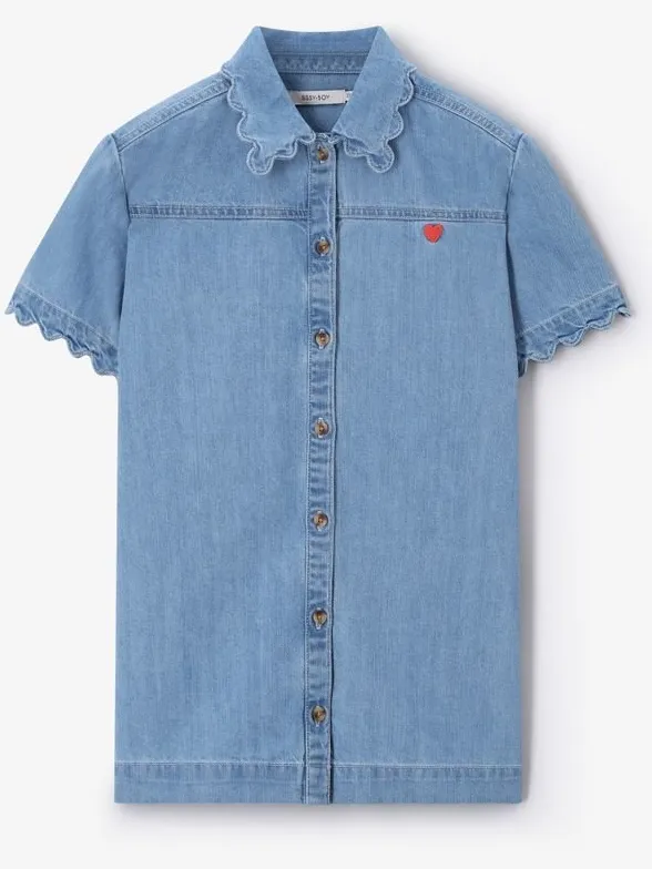 Sissy-Boy Blauwe denim jurk