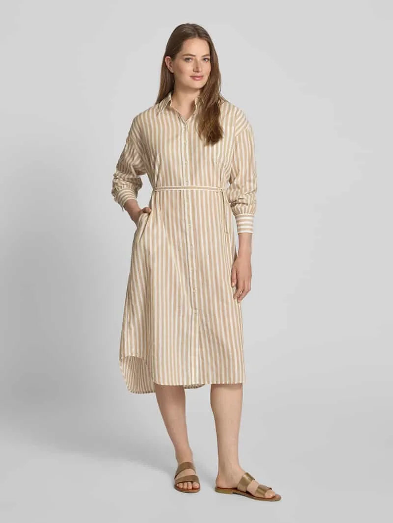 Scotch & Soda Midi-jurk met knoopsluiting Zand