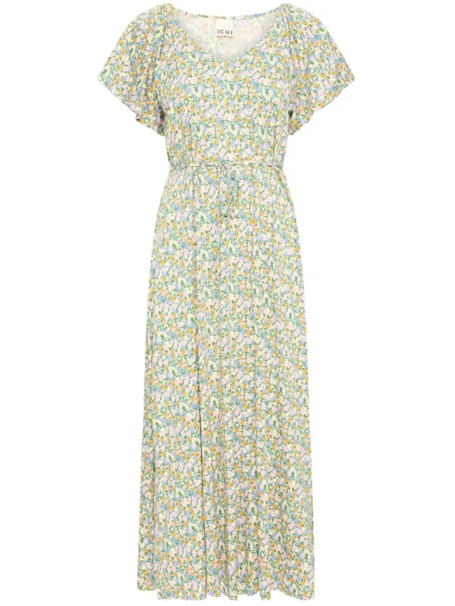 Ichi IHAYA DR8 - Dames - Midi jurken MULTI FLOWER