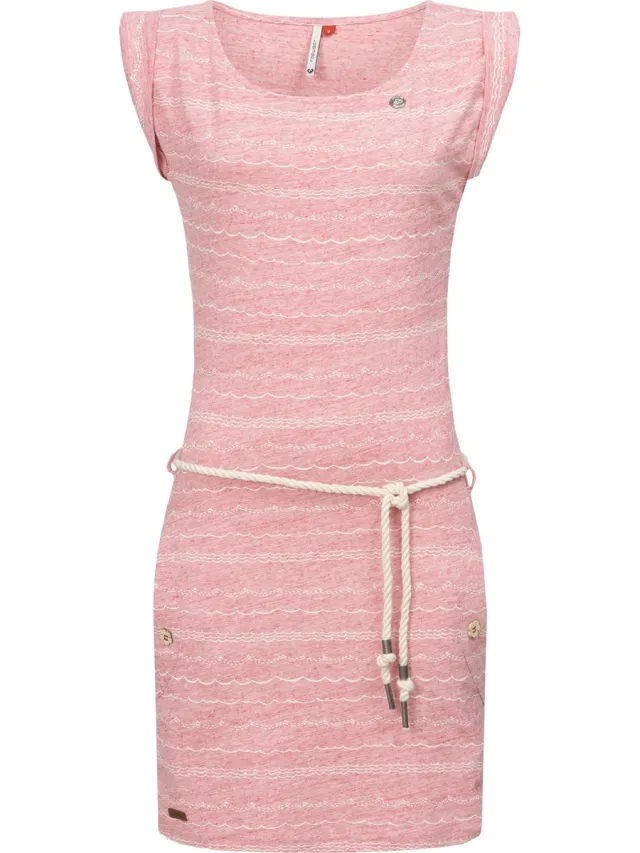 Ragwear Dames zomerjurk Tag Waves Rood gemêleerd 20
