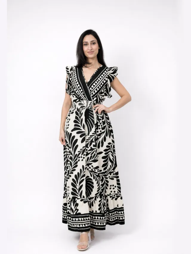 Elara Maxikleid Black Denim