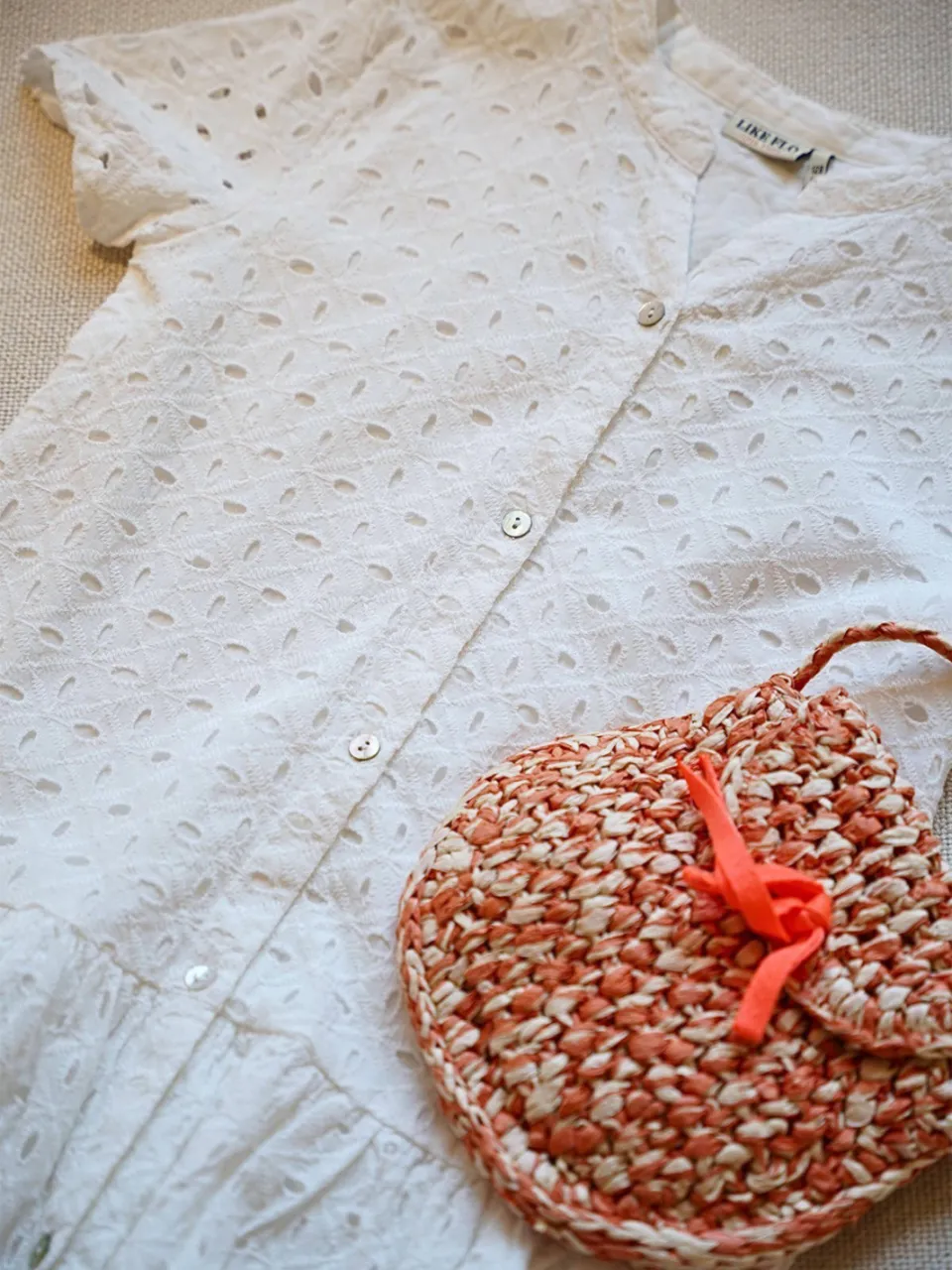 Like Flo A-lijn jurk broderie wit, foto 4