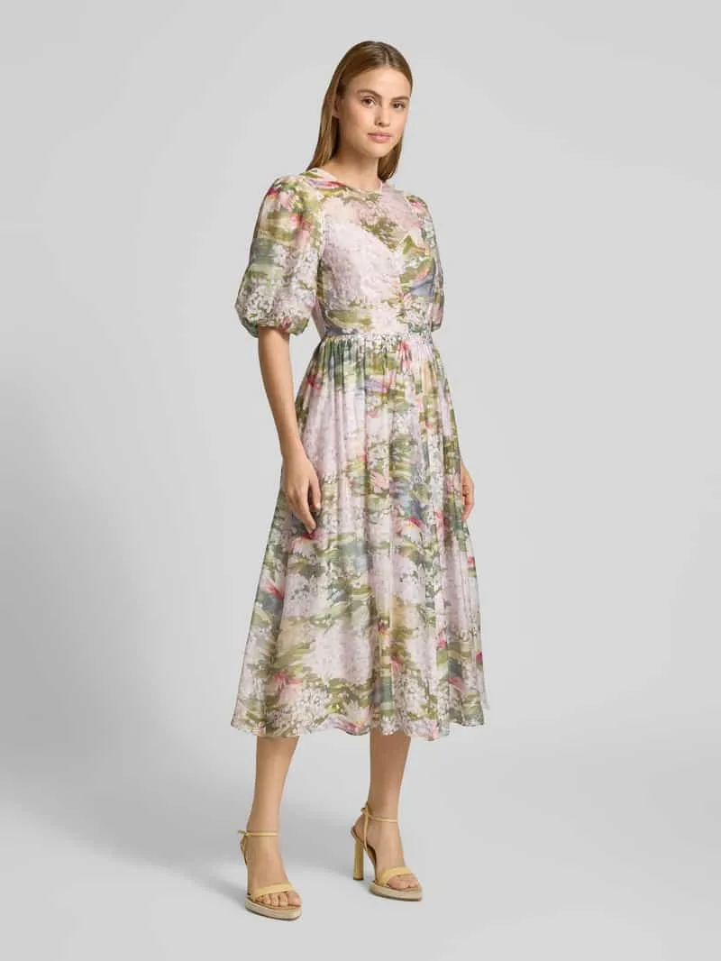 Ted Baker Midijurk met pofmouwen model 'JONORA' roze, foto 3