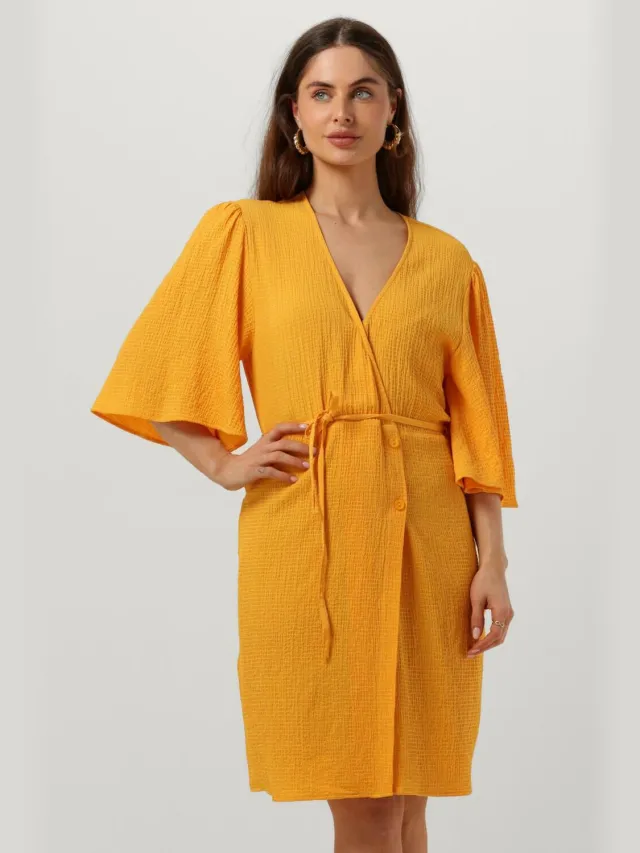 Another-Label Another Label Dames Jurken Deja Dress S/s - Geel