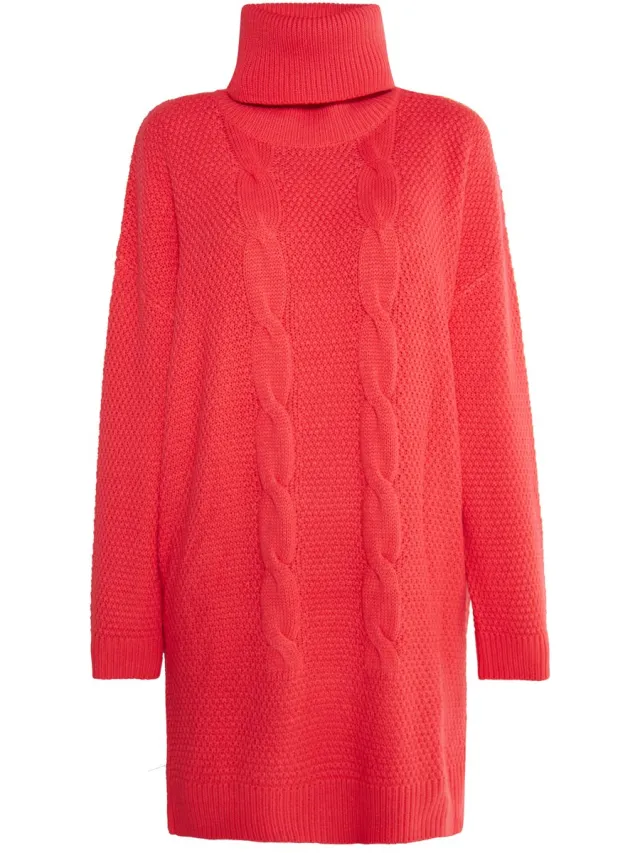 MyMo Gebreide jurk rood