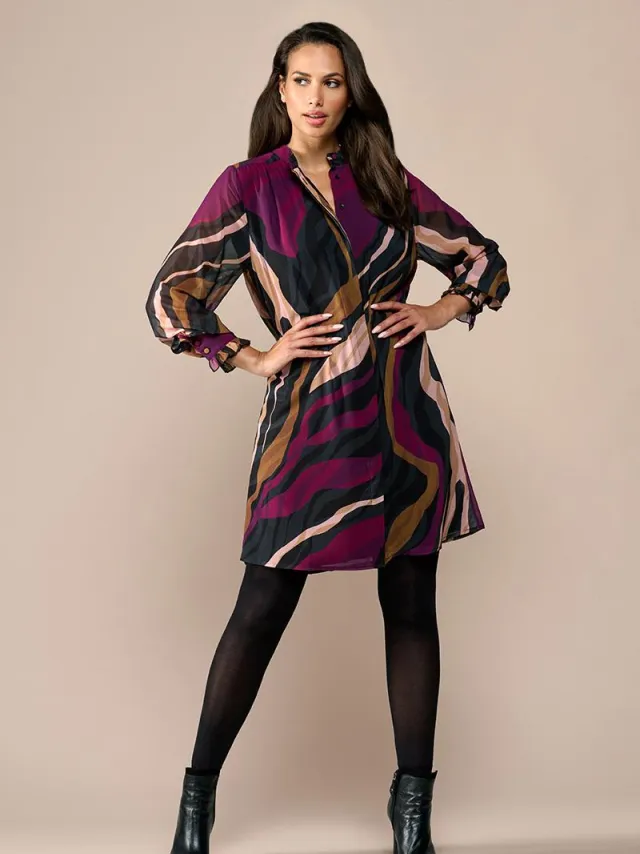 Mart Visser Ashley Print Tuniek Dark Berry Donkerrood