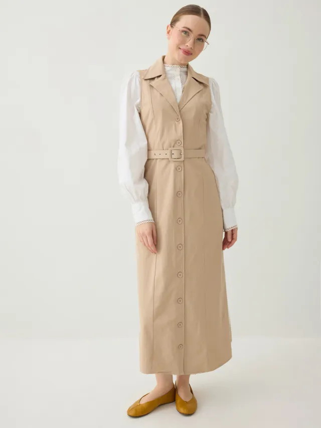 Benin Modest Dress Benin Beige
