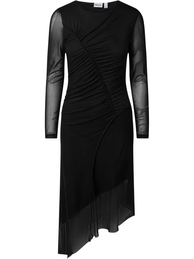 Pieces maxi-jurk PCOSA RUCHES MESH Black1