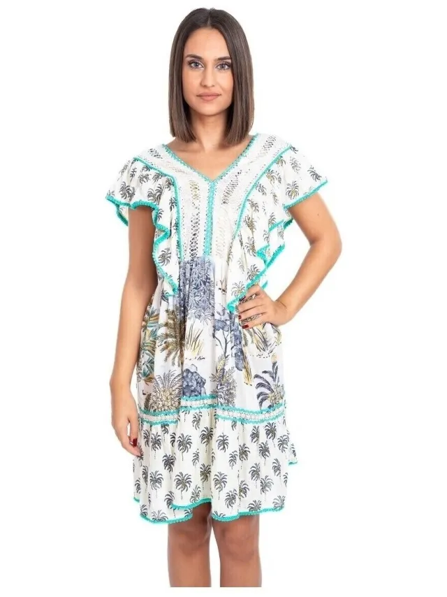 Isla Bonita By Sigris Korte Jurk Isla Bonita By Sigris Korte Jurk Groen