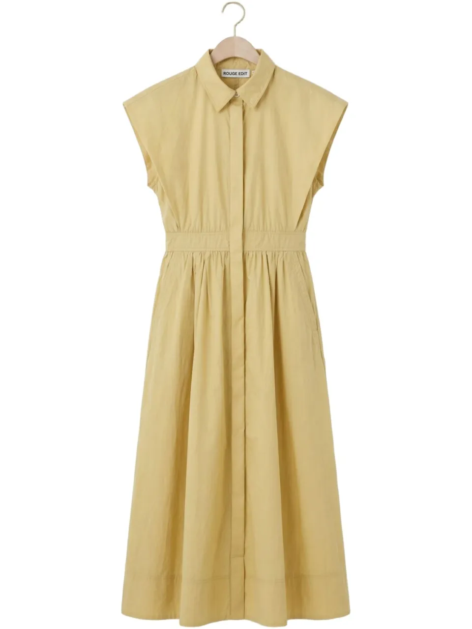 Rouge Edit Dames Jurken Rouasher S/s Midi Dress - Geel, foto 2