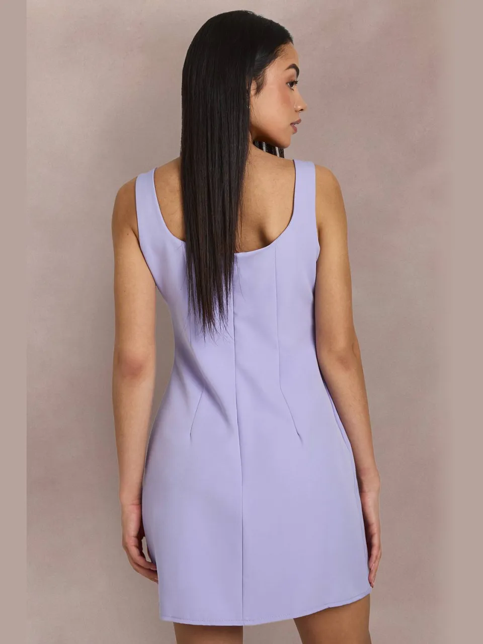 boohoo Dames Naaddetail Getailleerde Mini-jurk lila, foto 3