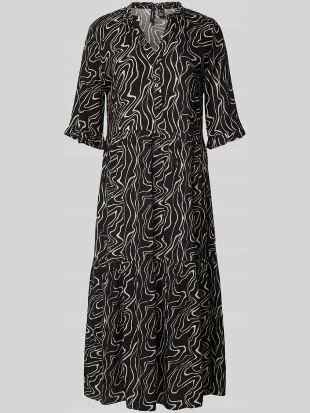 Vero Moda Uitlopend maxi-jurk van pure viscose model 'EASY JOY' zwart, foto 2