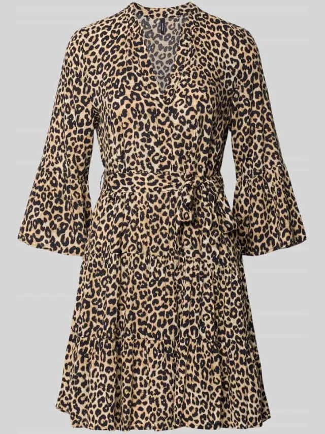 Vero Moda Getailleerde tuniekjurk van pure viscose model 'MELBA' middenbruin, foto 2