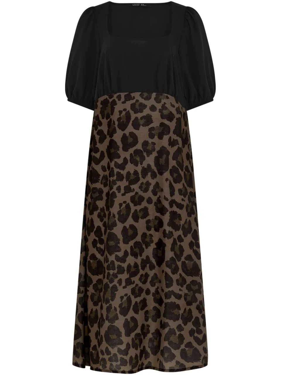 Limited Collection Bruine Luipaardprint Gemixte Jurk, foto 2