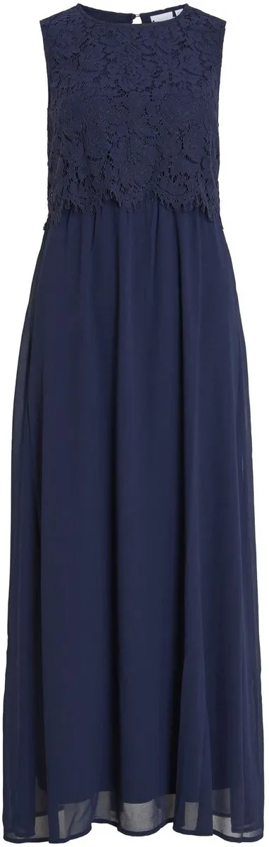 Vila VIMILINA LACE DRESS - NOOS/DC - Dames - Maxi jurken Navy Blazer