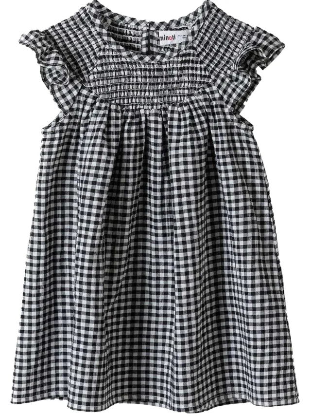 Minoti Meisjes Rook Frill Jurk (Grijs)