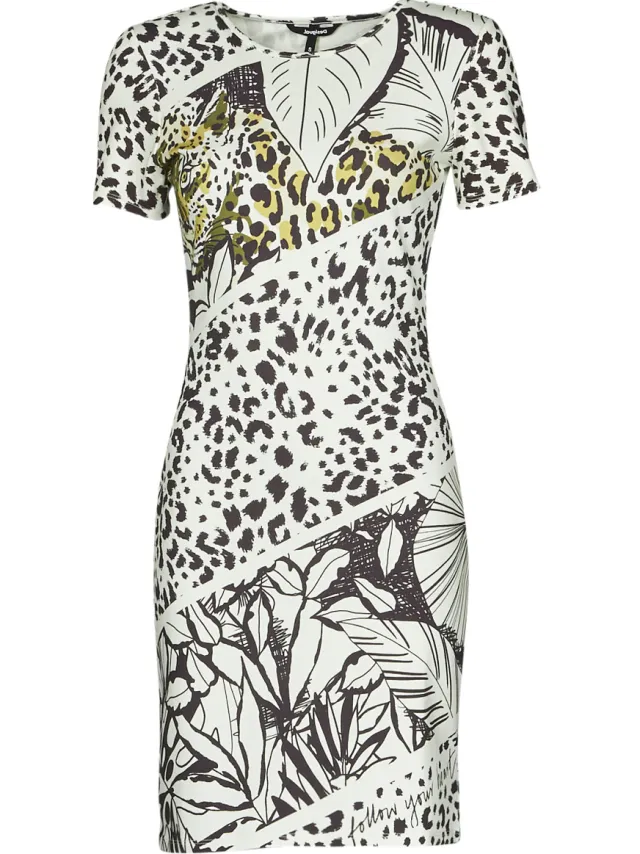 Desigual Korte Jurk Desigual WILD Wit