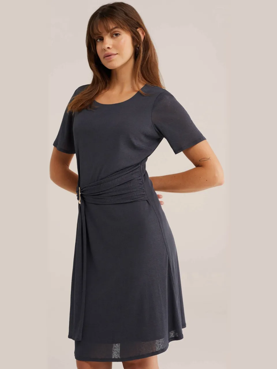 WE Fashion korte jurk - grijsblauw, foto 3