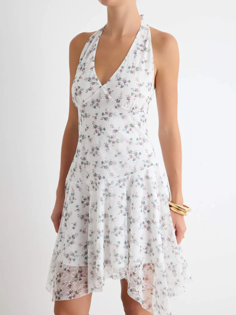 Trendyol TRENDYOLMİLLA Dames Meerkleurig Bloemen Midi Mouwloos Bodycon Jurken veelkleurig, foto 2