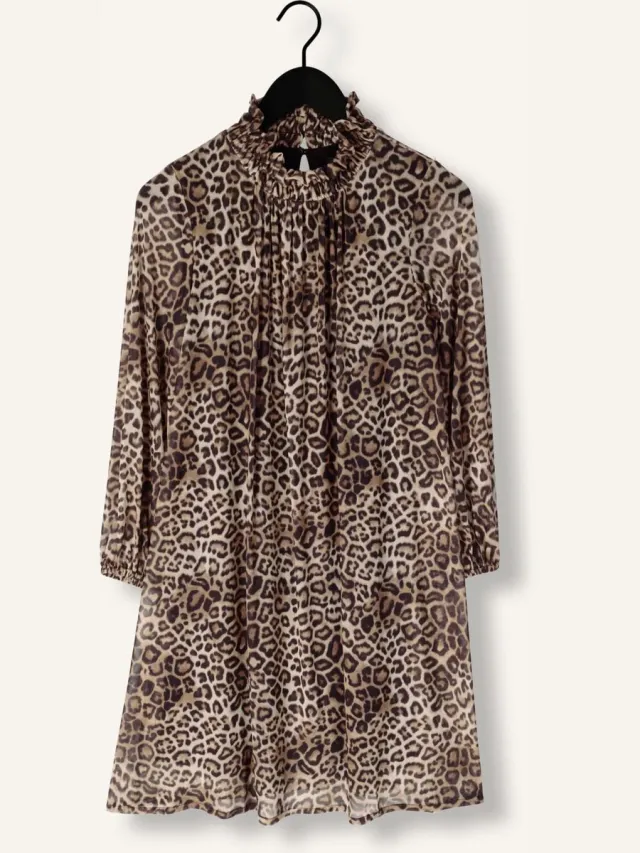 Ana Alcazar Dress Turtleneck Dames - Jurk - Bruin