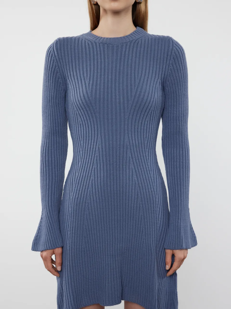Trendyol TRENDYOLMİLLA Dames Blauw Effen Extra Kort / Super Mini Lang Casual A-lijn Jurken, foto 2